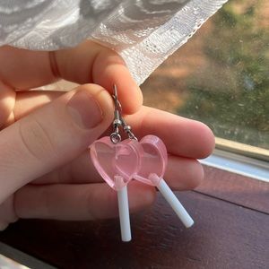 Pink lollipop earrings